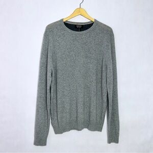 NORDSTROM Men's 100%‎ Cashmere Crewneck Grey Sweater Size XL